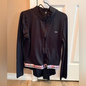 NFINITY Black Athletic Jacket with Pink Accent Trim, Sports Bra, & Tank Top